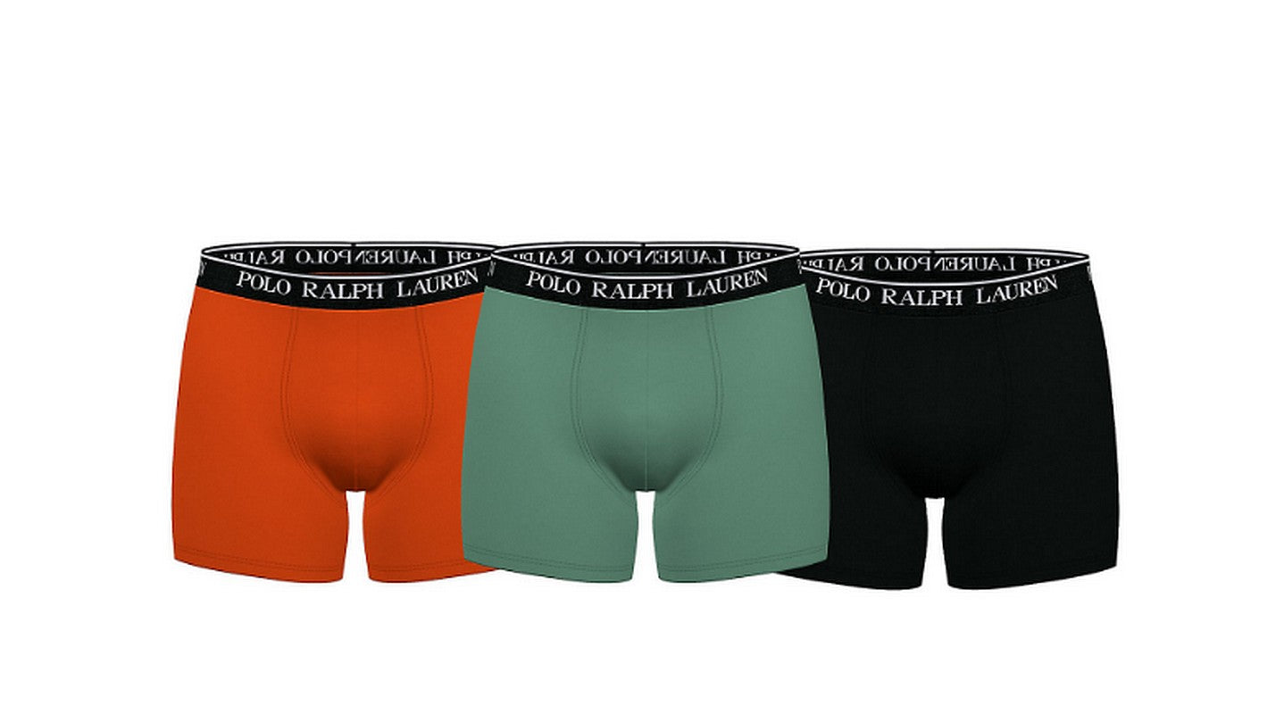 3-pack boxer briefs ornaje groen zwart