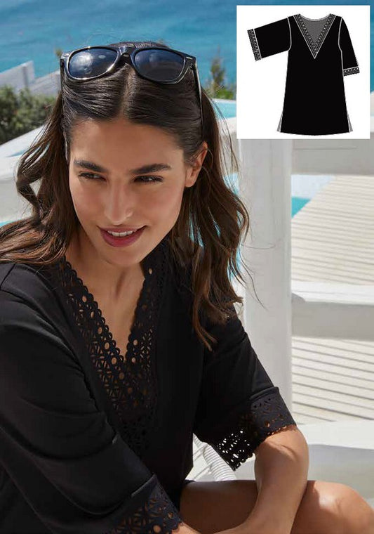 Lise Charmel - Tunique Ajourage Couture - Zwart