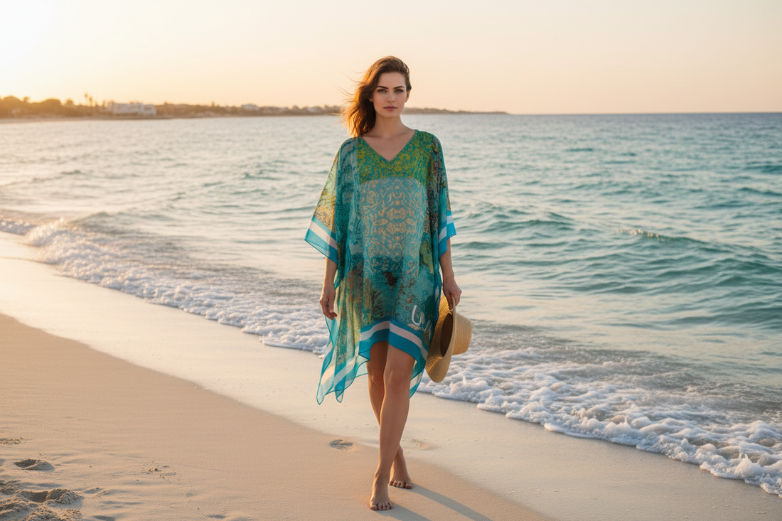 Liu Jo Kaftan Turquoise Cachemire Print Beachwear 2026 – Lingerie Mission