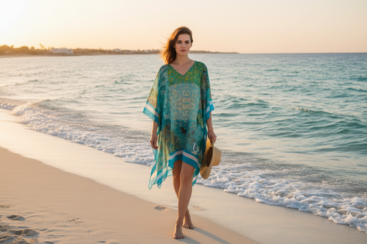 Liu Jo Kaftan Turquoise Cachemire Print Beachwear 2026 – Lingerie Mission