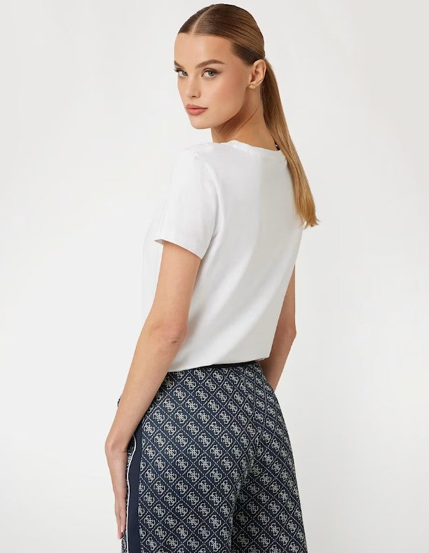 Guess T-shirt Briana met Strasslogo - Wit