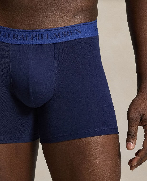 Polo Ralph Lauren Boxer Briefs 3-Pack Blauw met Gekleurde Band