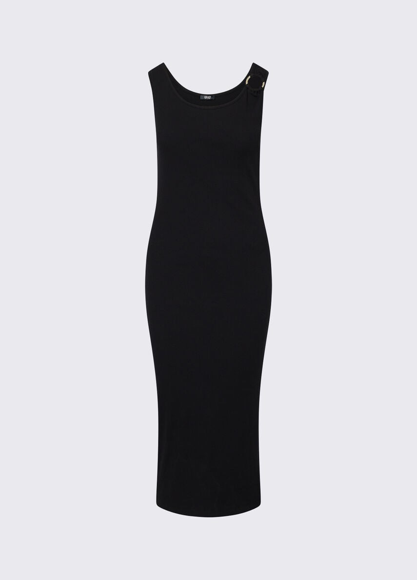 Liu Jo Beachwear Lange Jurk Zwart – VA6129