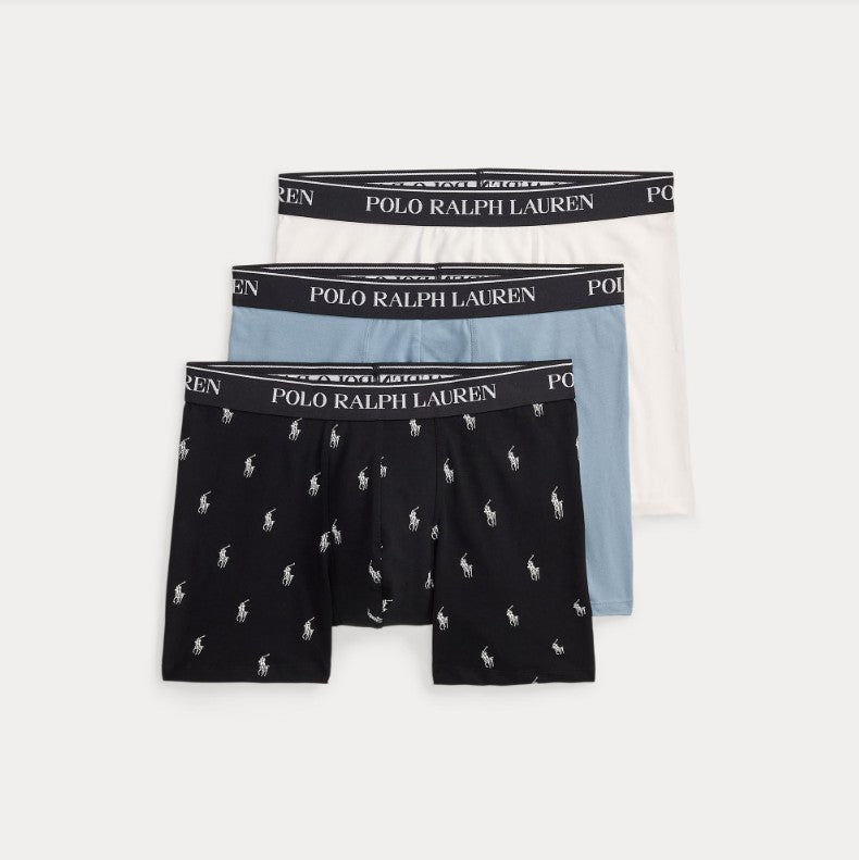 Polo Ralph Lauren Boxer Briefs 3-Pack - zwart/blauw/wit
