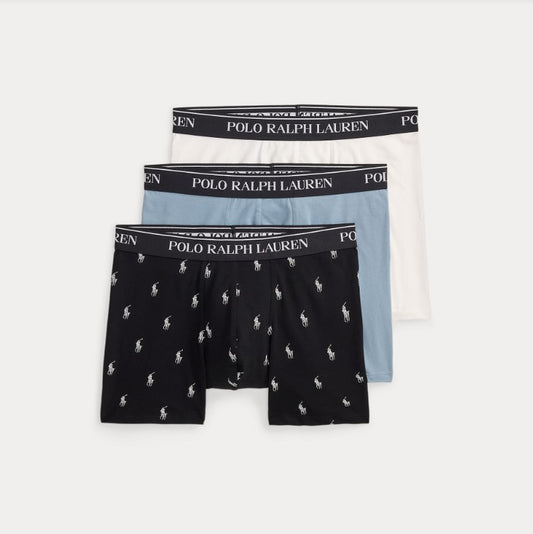 Polo Ralph Lauren Boxer Briefs 3-Pack - zwart/blauw/wit