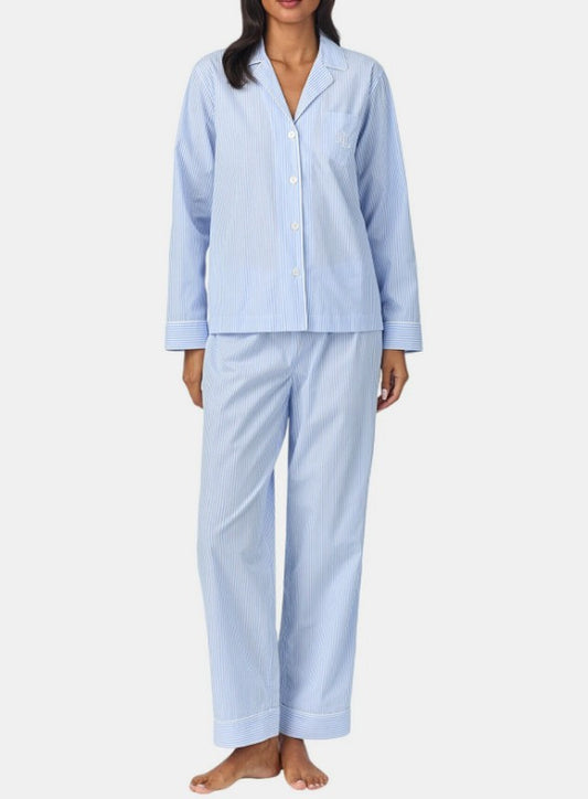 Lauren Ralph Lauren - Pyjama Blauw - Wit gestreept
