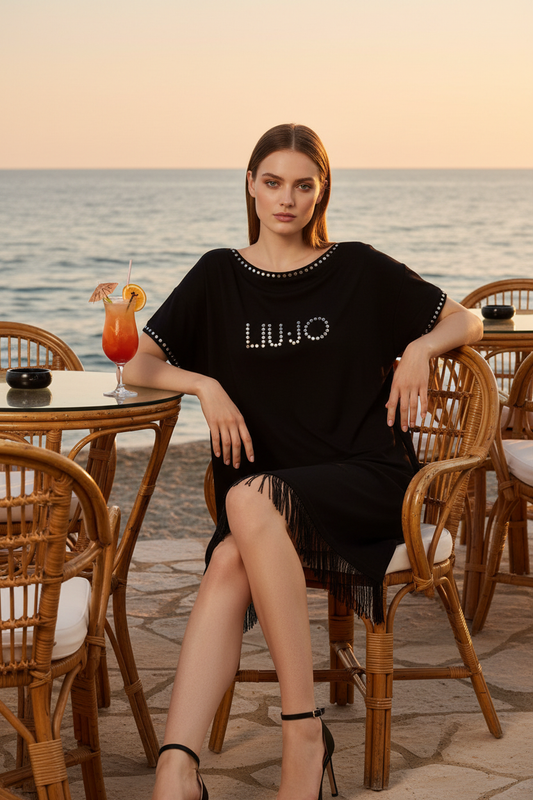 Zwarte beachdress LIU JO BEACHWEAR